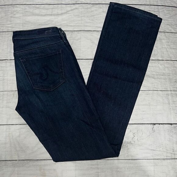 AG Adriano Goldschmied the Ballad Slim Boot Dark Wash Denim Jeans sz 27 - Picture 1 of 8